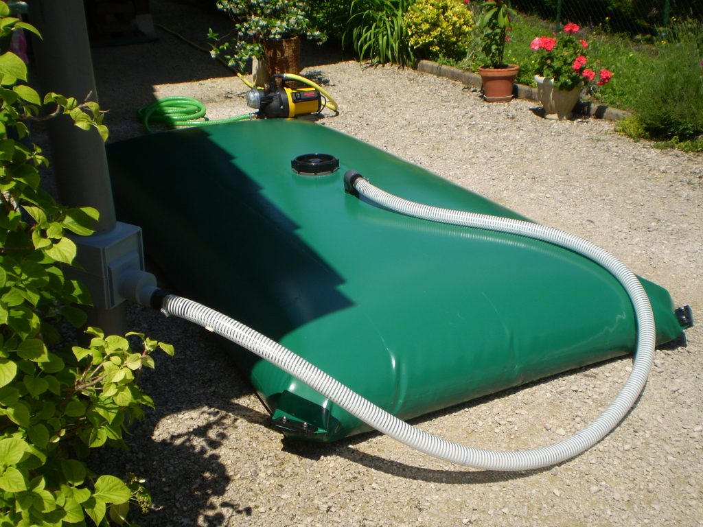 A domestic water storage bladder